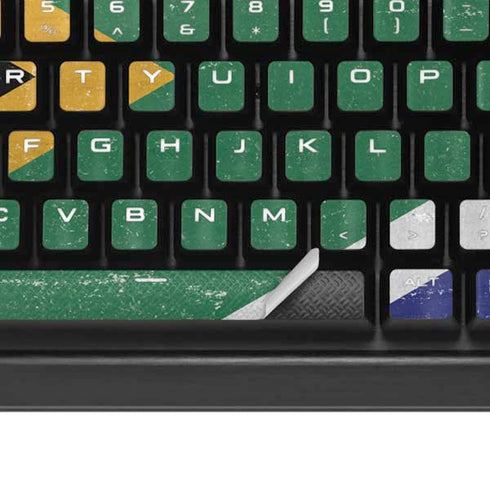South Africa Flag Distressed K95 RGB PLATINUM Mechanical Gaming Keyboard Skin